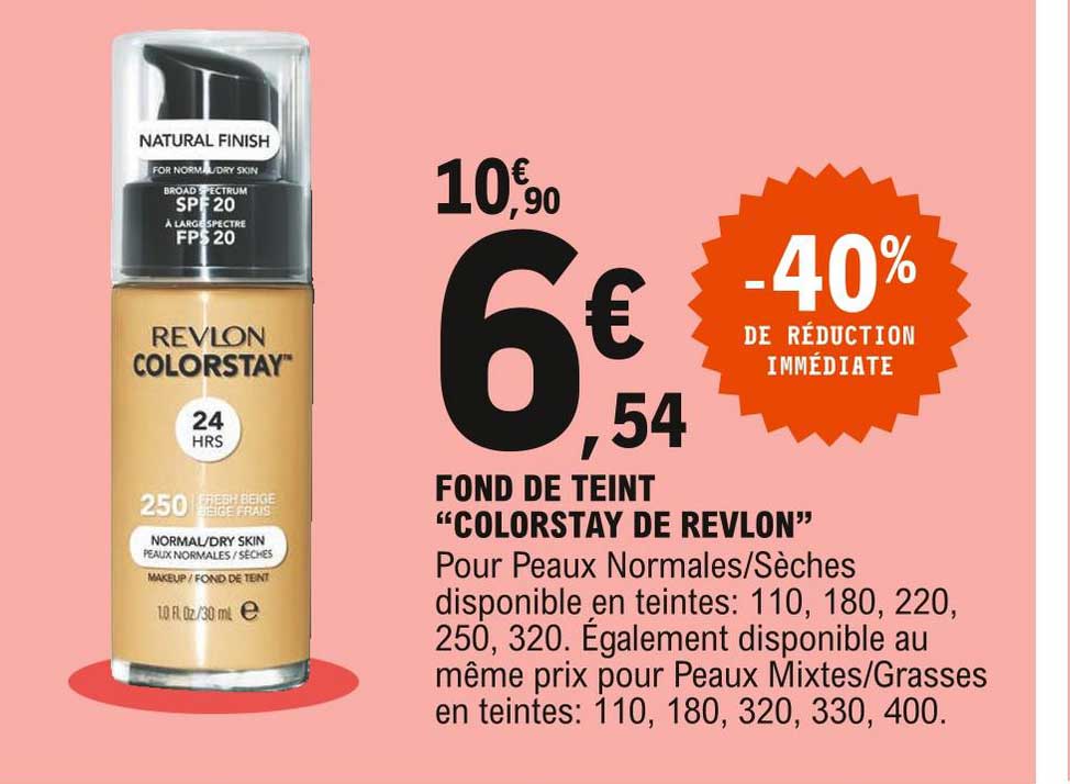 fond de teint "colorstay de revlon"