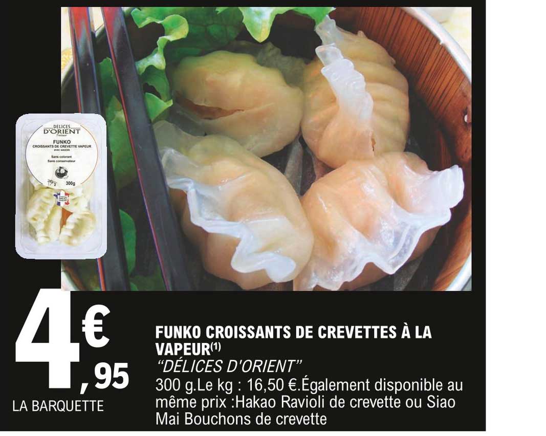 funko croissants de crevettes à la vapeur "délices d'orient"