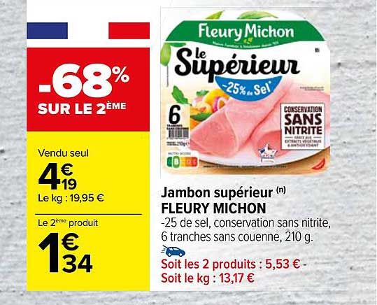 Jambon Supérieur Fleury Michon