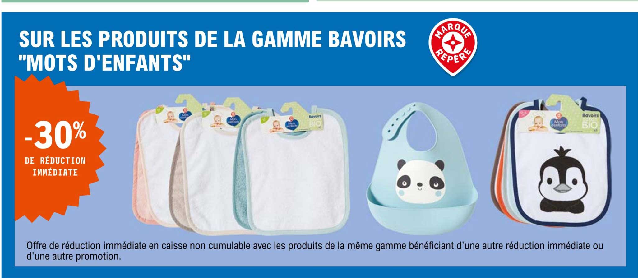 la gamme bavoirs "mots d'enfants"