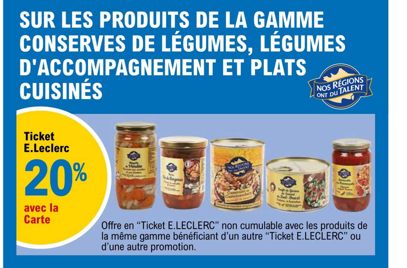 La Gamme Conserves De Légumes, Légumes D'accompagnement Et Plats Cuisinés Nos Régions Ont Du Talent