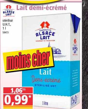 lait demi-écrémé coopérative alsace lait
