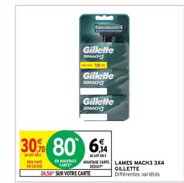 lames mach3 3x4 gillette