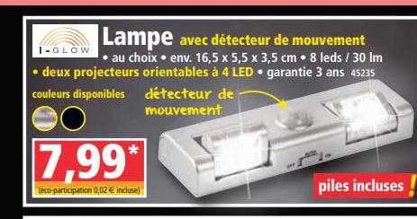 lampe avec détecteur de mouvement i-glow