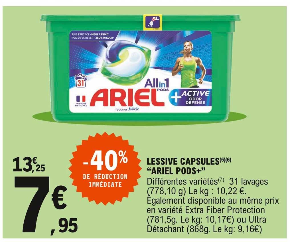 Lessive Capsules "ariel Pods+"