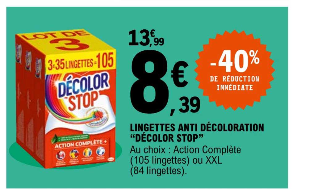 lingettes anti décoloration "décolor stop"