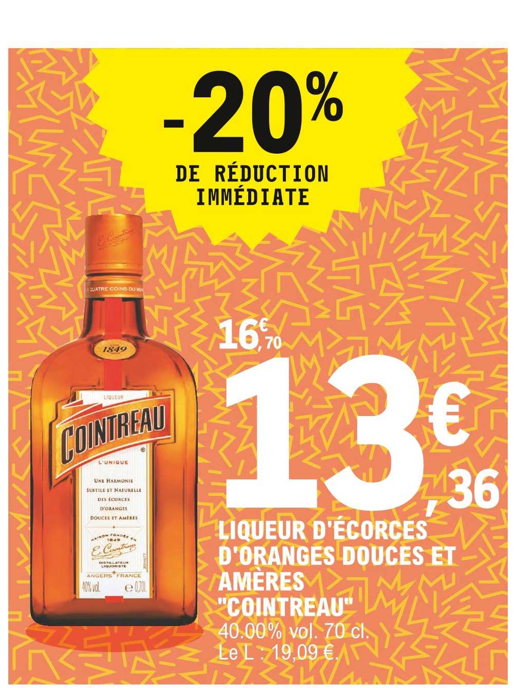 liqueur d'écorces d'oranges douces et amères "cointreau"