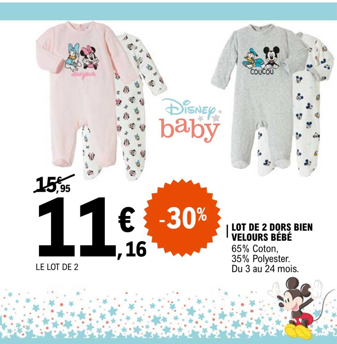 lot de 2 dors bien velours bébé