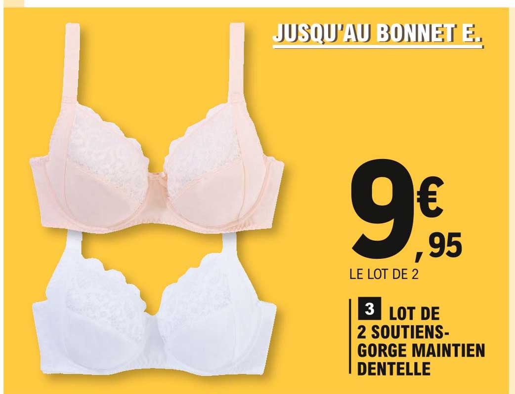 lot de 2 soutiens-gorge maintien dentelle