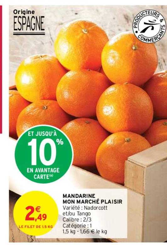 mandarine mon marché plaisir