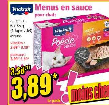menus en sauce pour chats vitakraft