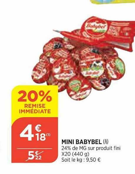 Mini Babybel 20% Remise Immédiate