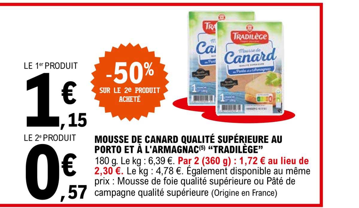 mousse de canard qualité supérieur au porto et à l'armagnac "tradilège"