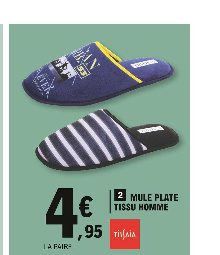 Mule Plate Tissu Homme Tissaia