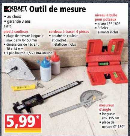 outil de mesure kraft werkzeuge