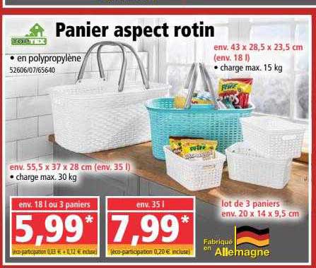 panier aspect rotin toptex
