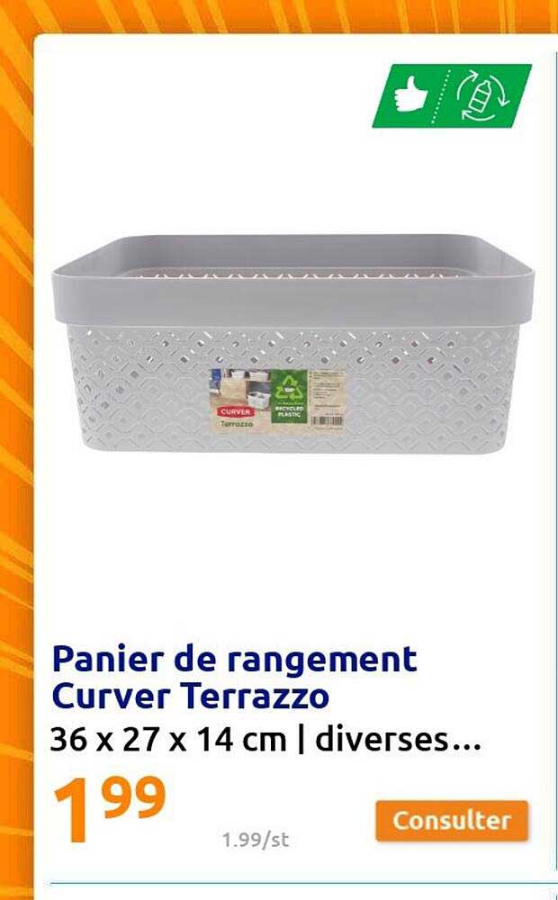 panier de rangement curver terrazzo