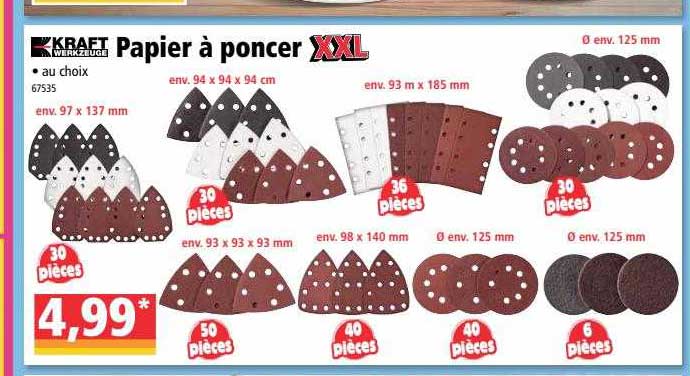 papier à poncer xxl kraft werkzeuge