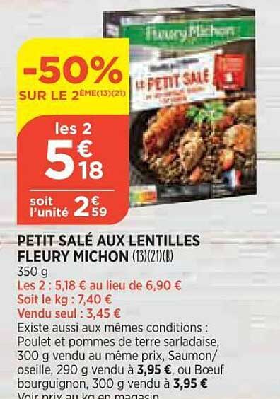 petit salé aux lentilles fleury michon