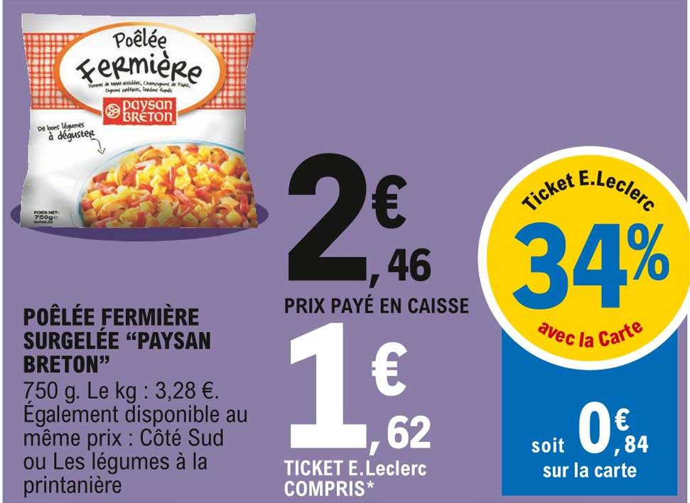 poêlée fermière surgelée "paysan breton"