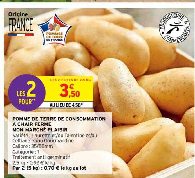 pomme de terre de consommation à chair ferme mon marché plaisir