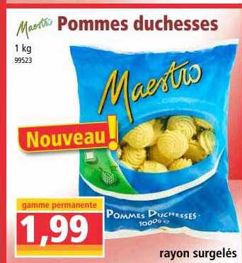 pommes duchesses maestro