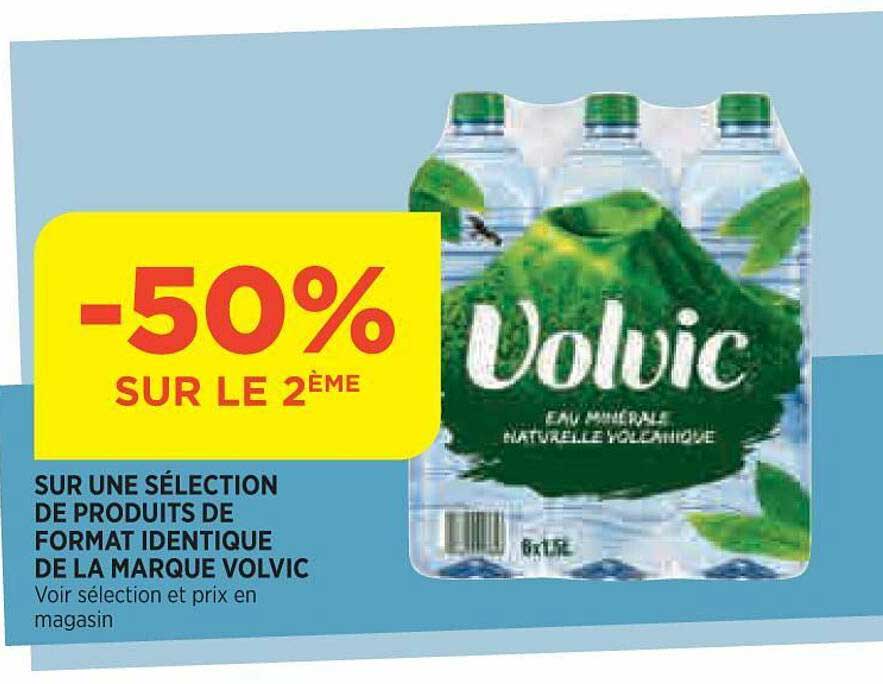 produits de format identique de la marque volvic