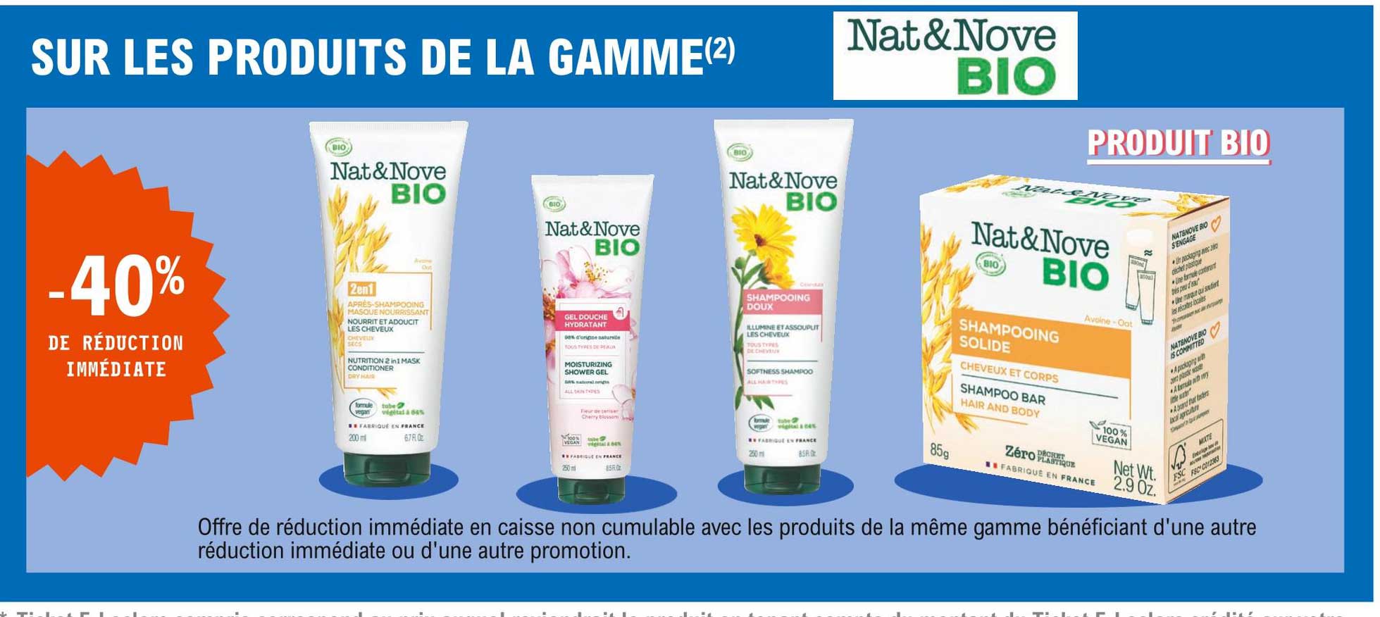 produits de la gamme nat & nove bio