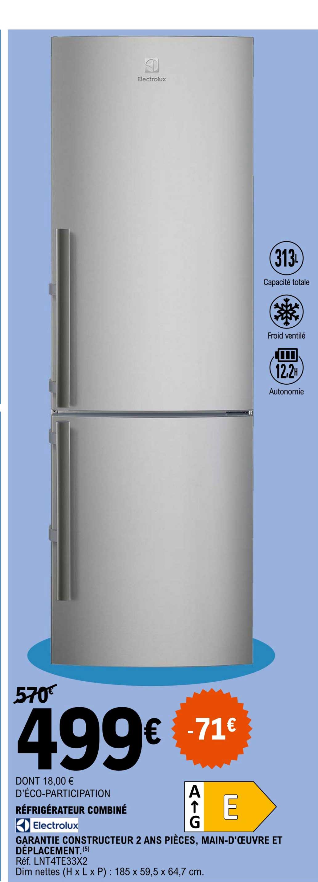 Réfrigérateur Combiné Electrolux