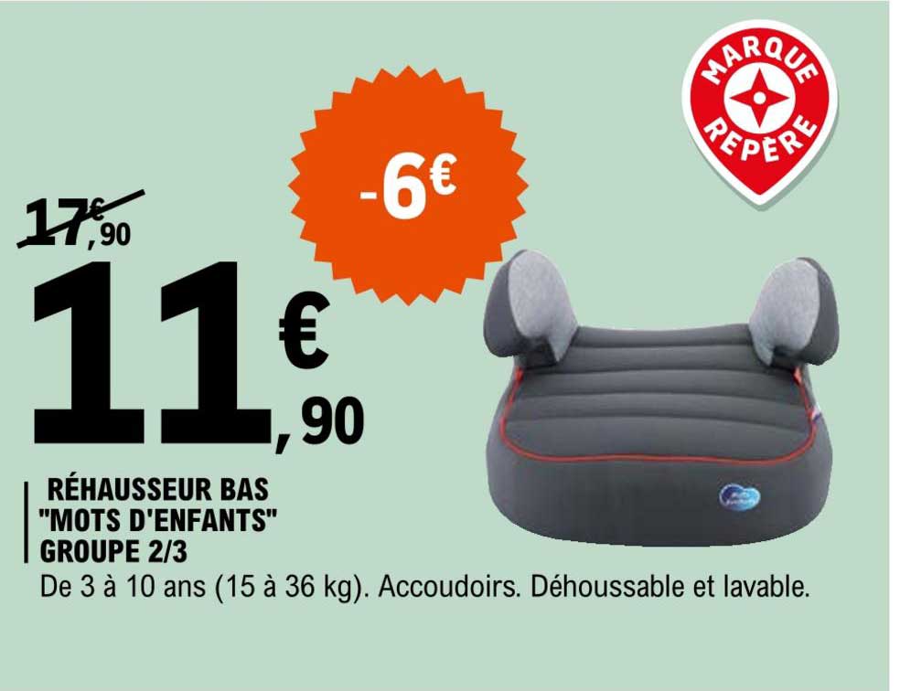 réhausseur bas "mots d'enfants" groupe 2-3