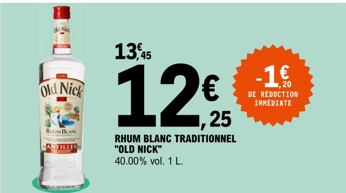 rhum blanc traditionnel "old nick"