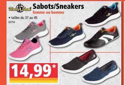 sabots-sneakers femme ou homme uncle sam