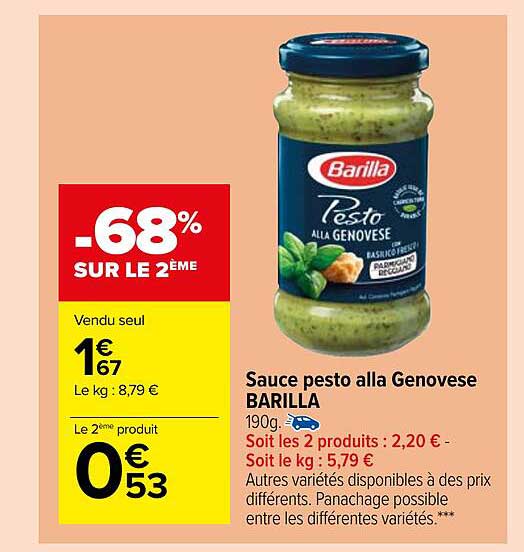sauce peso alla genovèse barilla