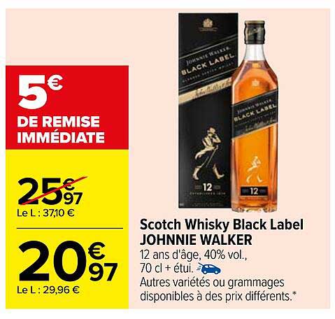 scotch whisky black label johnnie walker