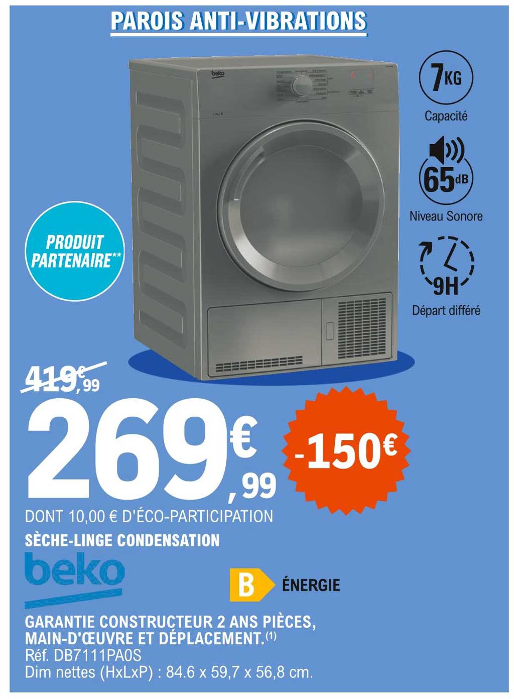 Sèche-linge Condensation Beko