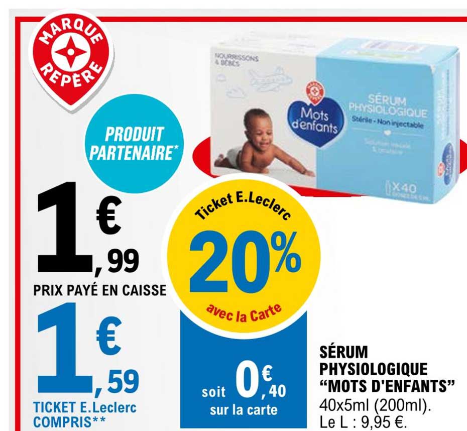 sérum physiologique "mots d'enfants"