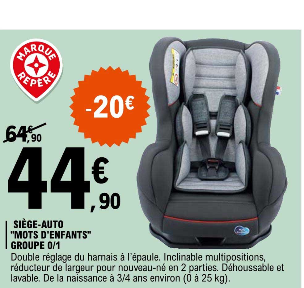 siège-auto "mots d'enfants" groupe 0-1