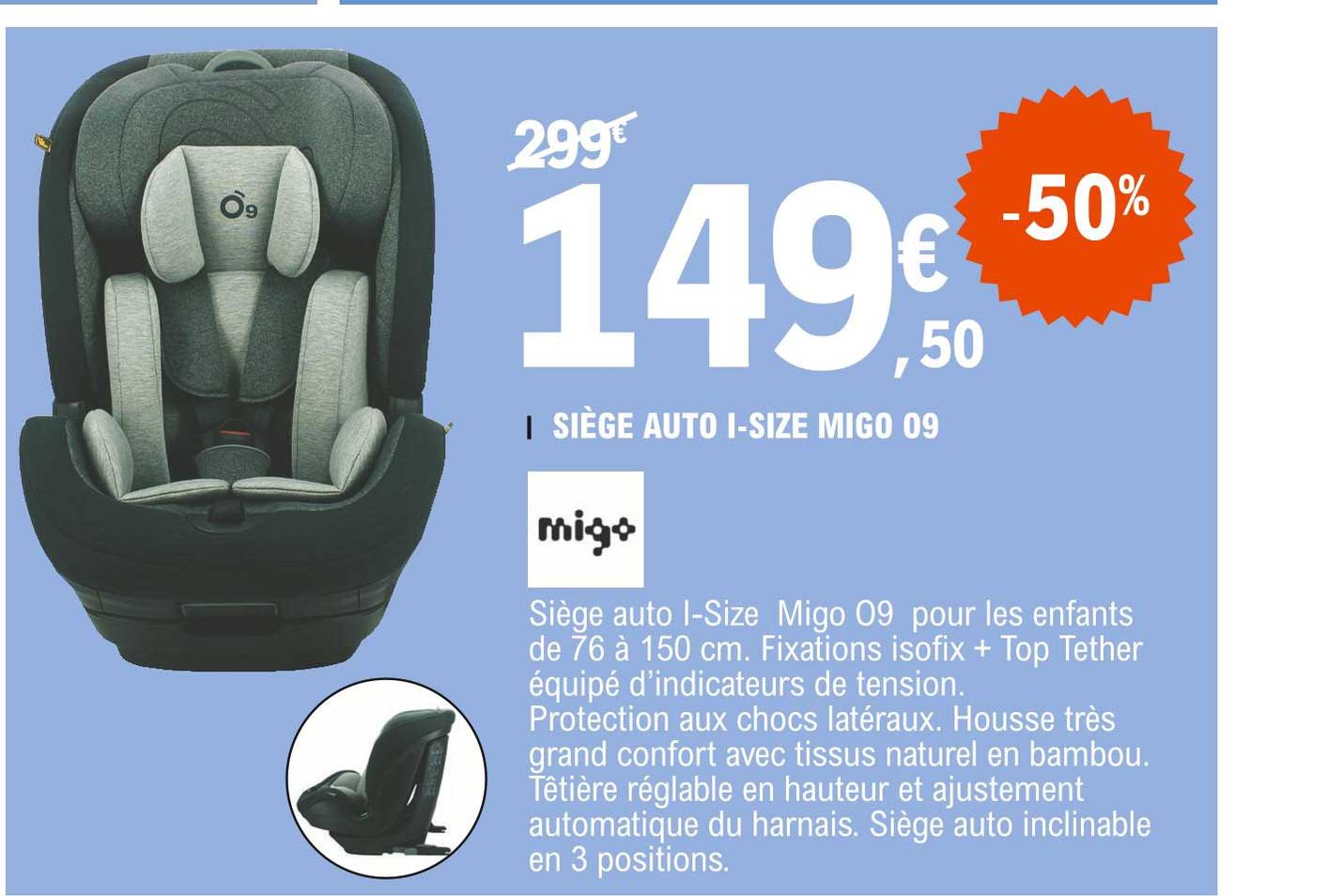 siège auto i-size migo 09