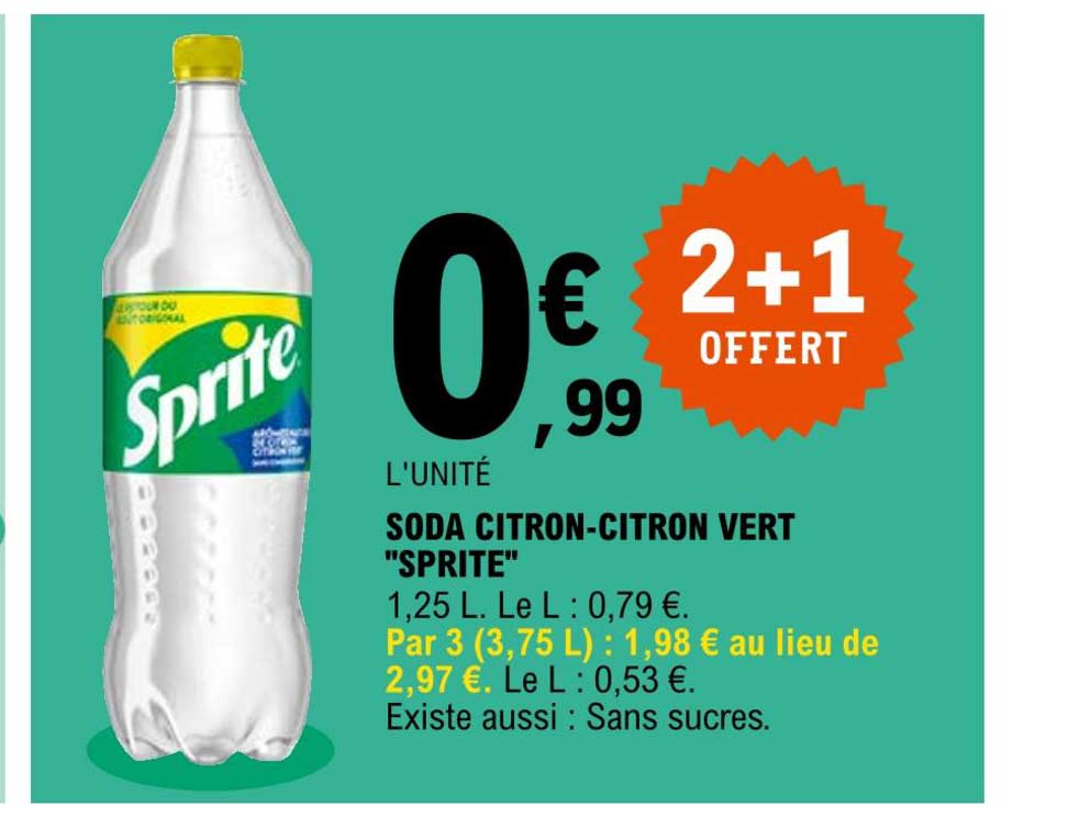 soda citron-citron vert "sprite"