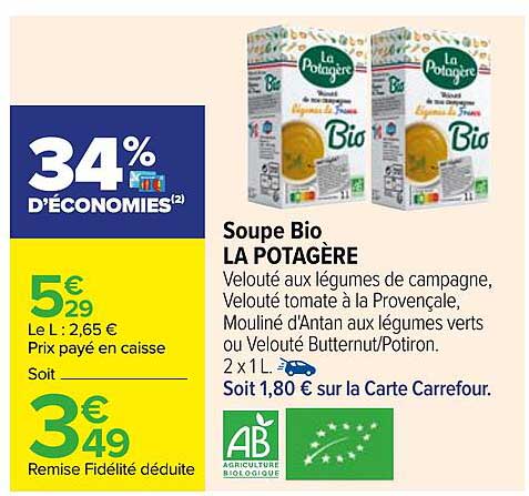 Soupe Bio La Potagère