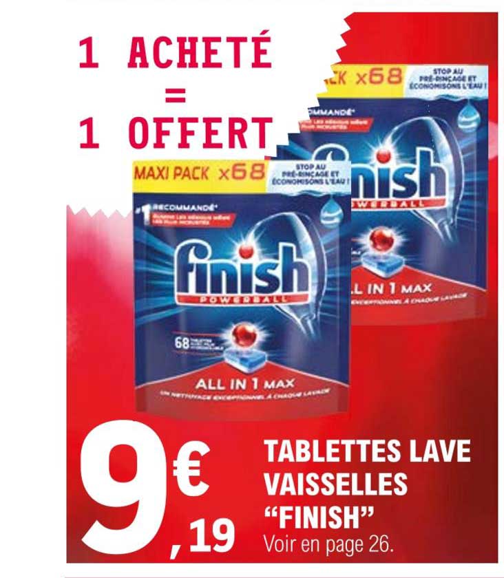 tablettes lave vaisselles "finish"