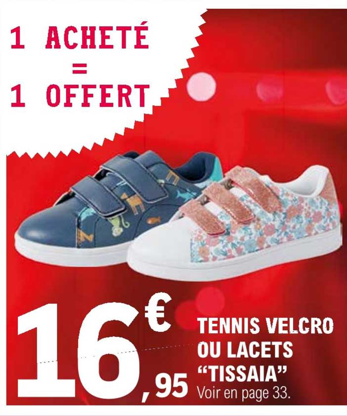 tennis velcro ou lacets "tissaia"