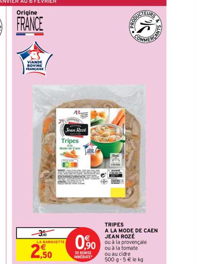 tripes à la mode de caen jean rozé