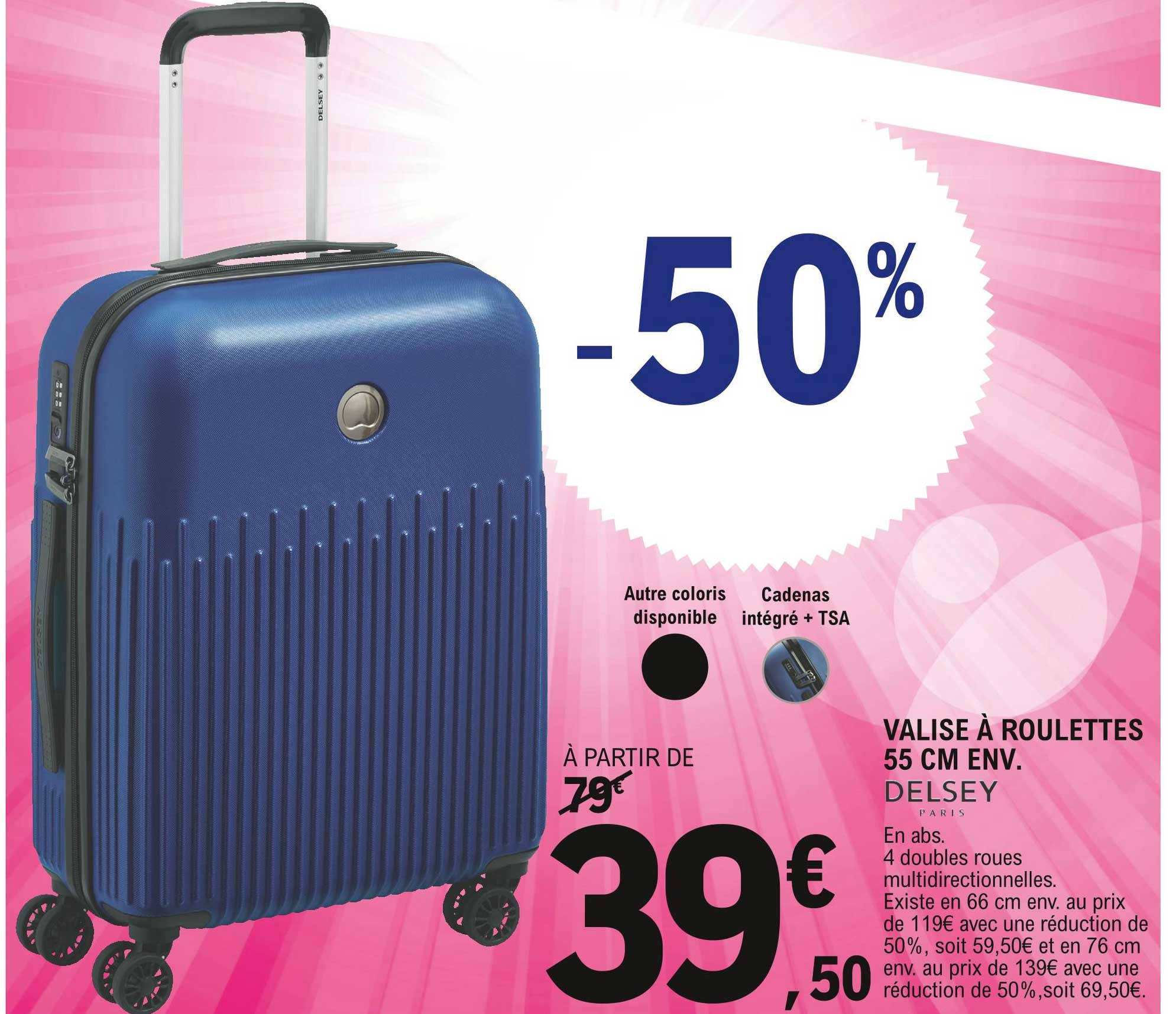 valise à roulettes 55 cm env. delsey