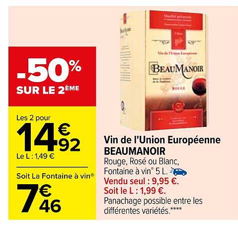 Vin De L'union Européenne Beaumanoir