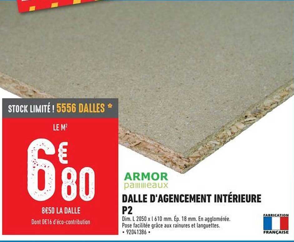 dalle d'agencement intérieure p2 armor