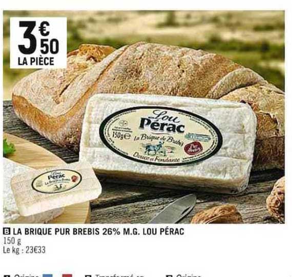 la brique pur brebis 26% m.g. lou pérac