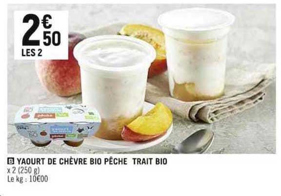 yaourt de chèvre bio pêche trait bio