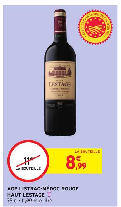 Aop Listrac-médoc Rouge Haut Lestage
