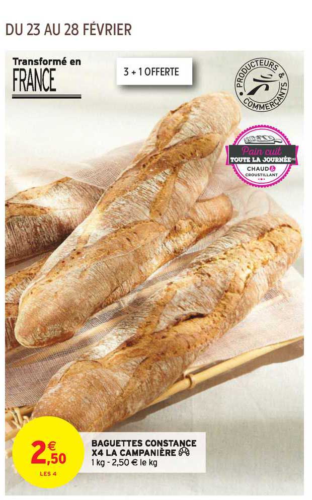 baguettes constance x4 la campanière